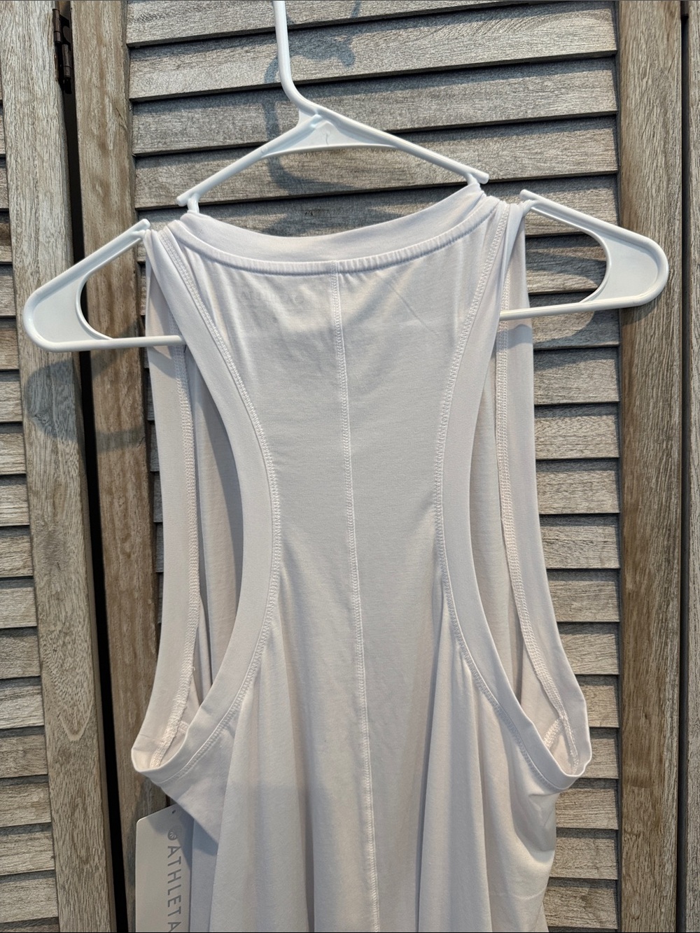 Athleta White High-Low Racerback Tank - Picture 6 of 7